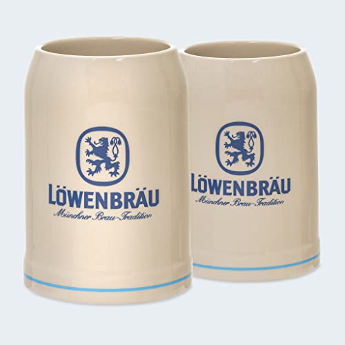 Zum Franziskaner - Löwenbräu | Das Original | Traditioneller Tonkrug | im Set aus 6 Stück à 0,5 Liter von Zum Franziskaner