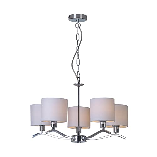 Zumaline CARMEN Mehrarmige Pendel-Deckenleuchte, Beige, 5x E14 von Zumaline Lighting