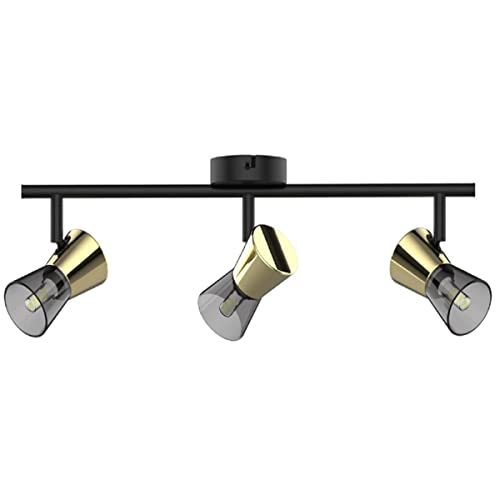 Zumaline CENTO Deckenstrahlerleiste, Mattschwarz, Gold, 3x G9 von Zumaline Lighting