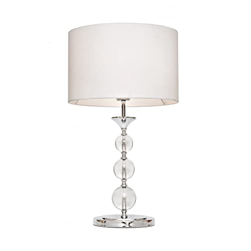 Zumaline REA Tischlampe mit rundem Schirm, weiß, 1x E27 von Zumaline Lighting