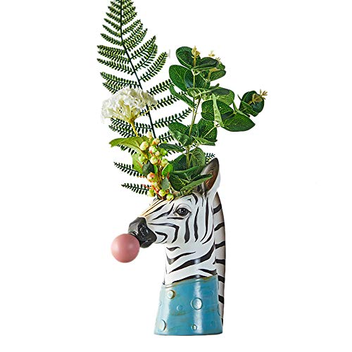 Kreative Vase mit Zebra-Blasen, Dekoration, Ornamente, Kunstvase, künstliche Blumenvase, getrocknete Blumenvase, Zuhause, Wohnzimmer, Tisch, Kunststatue von Zumllex