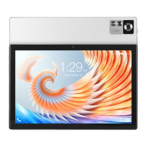 10,1 Zoll Tablet für Android 12, 12S Pro 8 GB RAM 256 GB ROM Tragbare Dualband WIFI Tablets, Vorne 800 W Hinten 1600 W Tablet PC, 7000 MAh Akku mit Zwei Kartensteckplätzen, (EU-Stecker 100-240 V) von Zunate