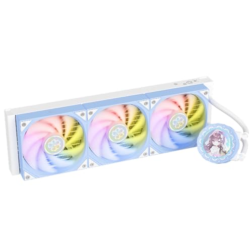 120 Mm AIO Flüssigkühler, Argb Flüssigkeit CPU Kühler Niedriger 2000 PWM Temperaturregelregelung CPU Wasserkühlungslüfter Flüssigkühler CPU Gänseblümchenkette Ideal Zum von Zunate