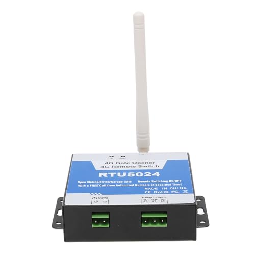 4G GSM Toröffner RTU5024, Fernbedienungsschalter mit APP Steuerung, Anrufer ID Erkennung, Programmierbar, für Gruppentüren, Garagen, Parkplätze, Kontrollräume von Zunate