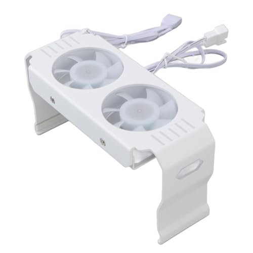 ARGB-Speicher-RAM-Kühler, RGB-DDR-Kühlkörper mit PWM-Temperaturregelung, Dual-Lüfter für DDR DDR2 DDR3 DDR4 DDR5 DIY PC Gaming (WHITE) von Zunate