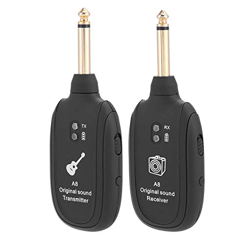 Audio Transmitter Receiver System,Gitarre System Gitarre transmitter Drahtloses UHF Sender Empfänger Eingebaut Wiederaufladbare Lithium Batterie Max 50M Übertragung Bereich für E-Gitarre Bass usw Audio Transmitter Receiver System,Gitarre System Gitarre transmitter Drahtloses UHF Sender Empfänger Eingebaut Wiederaufladbare Lithium Batterie Max 50M Übertragung Bereich für E-Gitarre Bass usw von Zunate