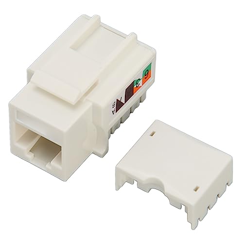 Zunate Cat6 Netzwerkmodul, 50 Stück, 90 Grad Stanzfreier RJ45 Ethernet Modul Netzwerkanschluss, Cat6 RJ45 Netzwerkmodul für Sprache, Heimnetzwerk, Heimarbeit von Zunate