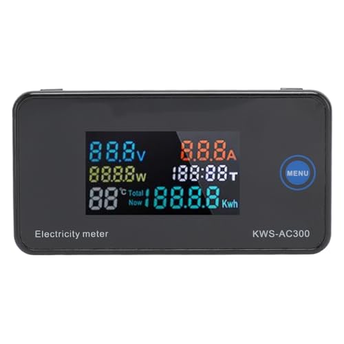 Digitales Amperemeter Voltmeter, KWS AC300 100A AC Digital Voltmeter Amperemeter, Farb LCD Bildschirm, Spannungs Stromstärke Detektor Tester Messgerät Volt Ampere Messgerät von Zunate