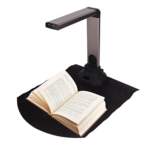 Dokumentenkamera Scanner, 15 Millionen HD Buch und Dokumentenkamera Scanner mit Automatischer Fokussierung, Tragbarer, Vertikal Faltbarer USB Buch A4 Scanner, für Gebundene Dokumente und Bücher von Zunate