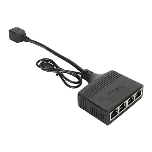 Ethernet-Splitter 1 auf 4 Netzwerkadapter, RJ45-Splitter-Adapter LAN-Ethernet-Adapter Hochgeschwindigkeits-1000-Mbps-LAN-Verteiler 4 Geräte Gleichzeitige Vernetzung für Cat5 5e 6 von Zunate