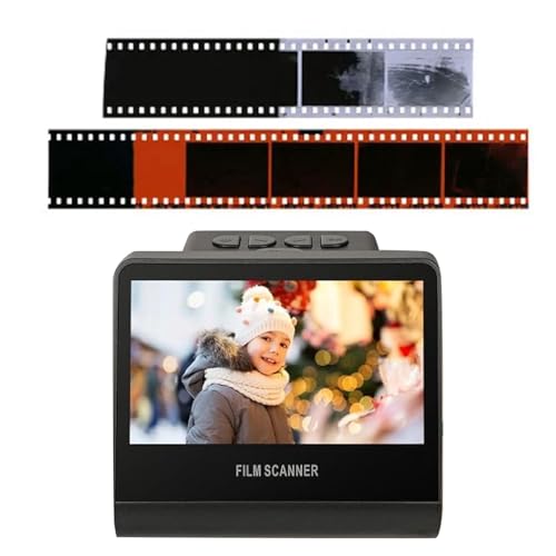 Filmscanner, 22MP Film- und Folienscanner mit 5 Zoll LCD -Bildschirm, 16 GB Speicher, 35 Mm/126/110 Negative oder 135/126/110/Super 8 -Folien in Klare JPEG Digitale Fotos von Zunate