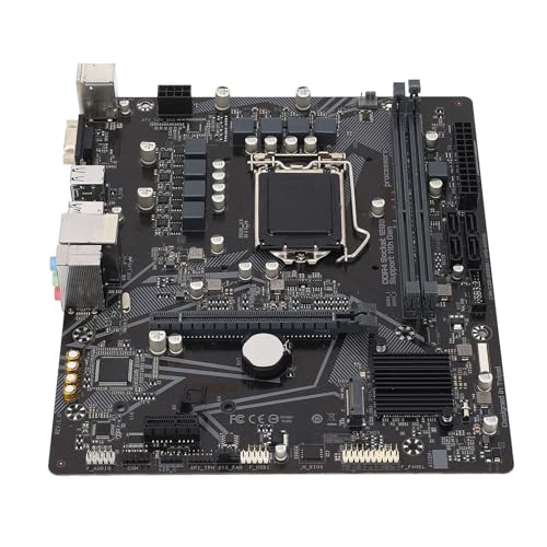 H510M Computer Motherboard, 2 DDR4 DIMM M ATX PCI E 4.0 Desktop Motherboard für LGA 1200, für Core 11. 10. Gen, 1x PCIE X16, 4X SATA III, 1x M.2, VGA, USB 2.0 von Zunate