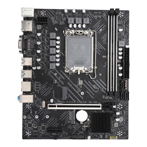 Zunate H610 DDR4 Motherboard, LGA 1700, für 12 13 Gen Prozessoren, Micro ATX Motherboard, PCle 4.0, HDMI 2.0, SATA2.0, 2xUSB3.0, USB2.0x2, M.2 WiFi, (H610-Motherboard + 8 GB von Zunate