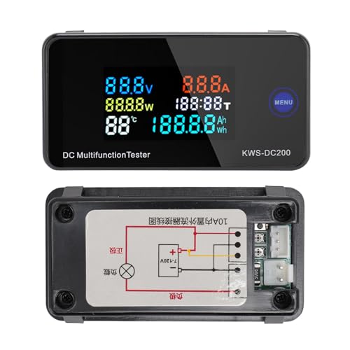 KWS DC200 10 A Voltmeter Amperemeter, DC 8 Bis 120 V 0 Bis 10 A Farb LCD Bildschirm DC Digital Voltmeter Amperemeter, LCD Voltmeter Amperemeter mit 10 A Stromshunt KWS DC200 10 A Voltmeter Amperemeter, DC 8 Bis 120 V 0 Bis 10 A Farb LCD Bildschirm DC Digital Voltmeter Amperemeter, LCD Voltmeter Amperemeter mit 10 A Stromshunt von Zunate