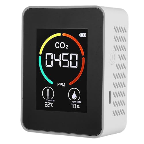 Luftqualitätsmonitor, 3-in-1-Messgerät Zur Messung der Luftqualität in Innenräumen, Echtzeitüberwachung von CO2, Luftfeuchtigkeit, Temperatur, Batteriebetrieben, für Zuhause, Luftqualitätsmonitor, 3-in-1-Messgerät Zur Messung der Luftqualität in Innenräumen, Echtzeitüberwachung von CO2, Luftfeuchtigkeit, Temperatur, Batteriebetrieben, für Zuhause, von Zunate