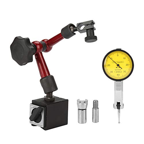 Messuhr mit Magnethalter, Magnetstativ + Messuhr für Hebel-Messuhr, Magnetfußhalter Flexible Messuhr mit starkem Magnetfuß, Digital Dial Indicator 0~0.8mm von Zunate