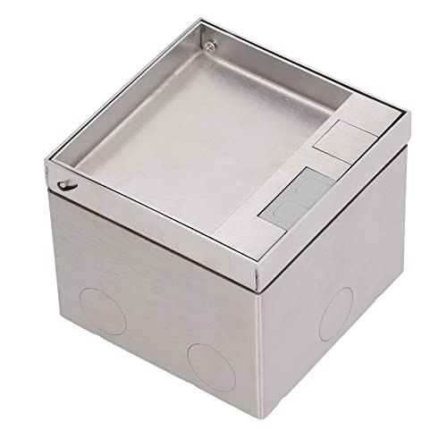 Pop-Up-Bodenbox, Edelstahl-Abdeckplatte für Verdeckte Bodensteckdosen für Installierte Böden, Wetterfeste Steckdose, Versteckte Steckdose für Küchenarbeitsplatte von Zunate