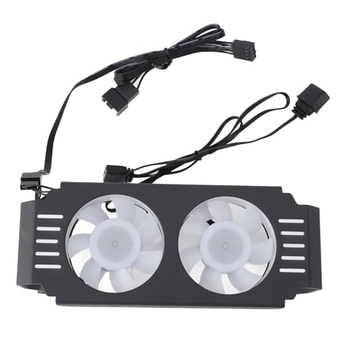 RAM-Kühler, ARGB RAM-Kühler, Computer-Speichermodul, Kühlkörper, PWM-Temperaturregelung, Dual-Lüfter für DDR DDR2 DDR3 DDR4 DDR5 (BLACK) von Zunate