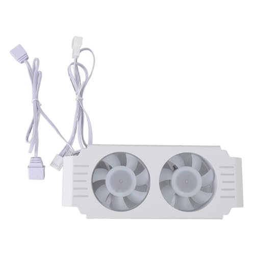 Zunate RAM-Kühler, ARGB RAM-Kühler, Computer-Speichermodul, Kühlkörper, PWM-Temperaturregelung, Dual-Lüfter für DDR DDR2 DDR3 DDR4 DDR5 (WHITE) von Zunate