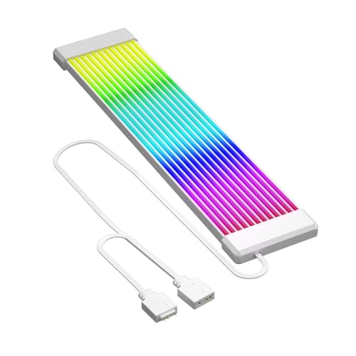 RGB-Netzteilkabel, ARGB-Verlängerungskabel, 5 V, 3-polig, Synchronisiertes ARGB-Motherboard-Netzteilkabel für Computer-Motherboard-Grafikkarte, PC-Gehäuse (X12 breit) von Zunate