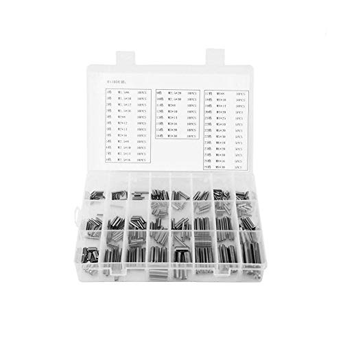Spring Pins Sortiment Set,Edelstahl Split Frühling Dübel Spannrolle Pins Federspannungsstifte Set M1.5 M2 M2.5 M3 M4 M5 M6 M8 mit Box,280 Stücke Spring Pins Sortiment Set,Edelstahl Split Frühling Dübel Spannrolle Pins Federspannungsstifte Set M1.5 M2 M2.5 M3 M4 M5 M6 M8 mit Box,280 Stücke von Zunate