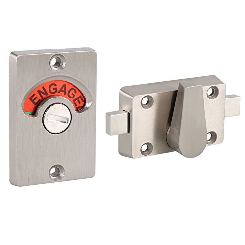 Toilet Lock Indicator ,Edelstahl Türgriff mit Anzeige Türschloss WC-Indikator Schlossriegel Indikator Sperre Privacy Lock & Hebel Mit In-Use oder Frei-Indikator ,für zeigen, ob der Raum belegt ist von Zunate