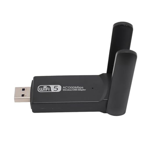 USB 3.0-WLAN-Adapter für PC, 2,4 G/5 G Dualband-Wireless-Netzwerk-Transceiver mit Dual-5Dbi-Antenne für Desktop-Laptop, Kompatibel mit Windows 10 11, für OS X, für Linux von Zunate