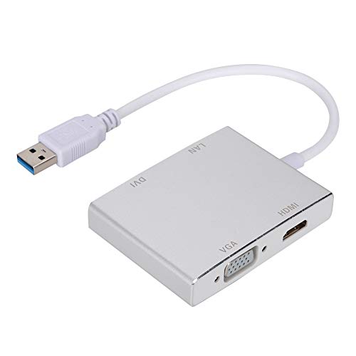 USB-Dockingstation, multifunktionaler Hub-Dongle-Adapter USB3.0 bis 1080P HDMI, VGA, DVI, RJ45 LAN Gigabit, Plug and Play USB-Dockingstation, multifunktionaler Hub-Dongle-Adapter USB3.0 bis 1080P HDMI, VGA, DVI, RJ45 LAN Gigabit, Plug and Play von Zunate