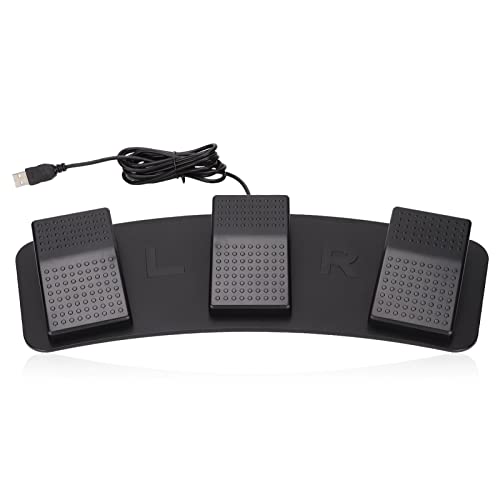 USB Dreifach Fußschalterpedal, PC Dreifach Fußschalter Programmierbare Computer Computertastatur Multifunktionales Ergonomisches Dreifach USB Fußpedal Zur Steuerung von((mechanischer Schalter)) von Zunate