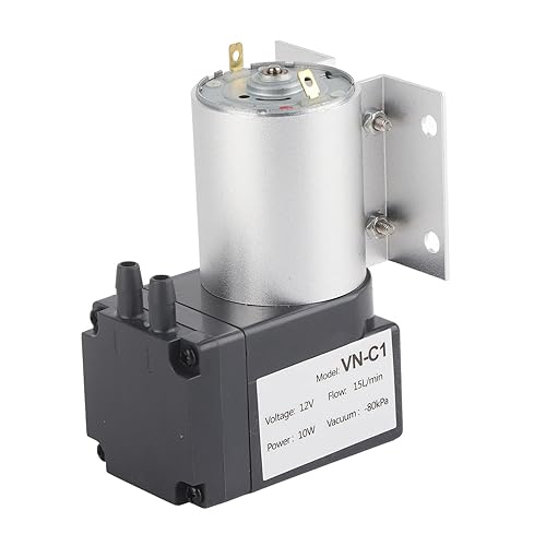 Vakuumpumpe, VN-C1 Unterdruck Vakuumsaugpumpe mit Ständer, Mini Vakuumpumpe Saugpumpe, 80kpa 10W 15L/Min (DC12V) von Zunate
