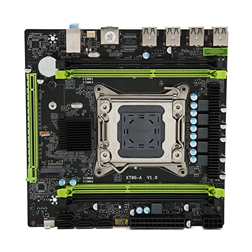 X79G EIN Server-Chip-kompatibles DDR3-Mainboard mit NVME M.2, PCIe 16X, LAN-Gigabit, 128 GB RAM, 4xSATA2.0, Gaming-Motherboard für Desktop von Zunate