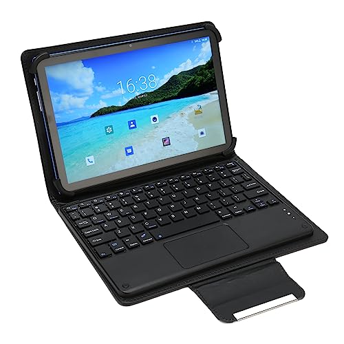 Zunate 10,1-Zoll-Android-Tablet, 2-in-1-Tablet mit Schutzhülle und Tastatur, 8-MP-Kamera Vorne und 16-MP-Kamera Hinten, 8 GB RAM, 256 GB ROM, Unterstützt 5G WiFi, 7000-mAh-Akku (EU-Stecker) von Zunate