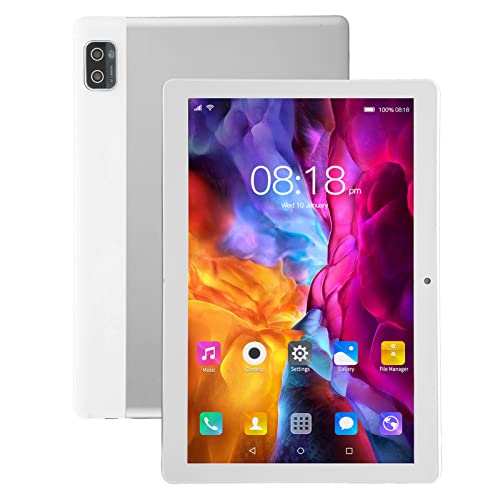 Zunate 10,1 Zoll Tablet, 1960 X 1080 HD IPS Display, 6 GB/128 GB, 10 Core CPU, 8800 mAh Akku, Zwei Kameras, 5G WLAN (EU-Stecker) von Zunate