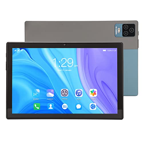 Zunate 10-Zoll-Tablet für Android, 6 GB RAM 128 GB ROM, 1920 X 1200 Tablet-PC mit Lautsprechern und Mikrofon 5 G WiFi 8 MP 20 MP Dual-Kamera 8800 MAh Akku, Unterstützt GPS von Zunate