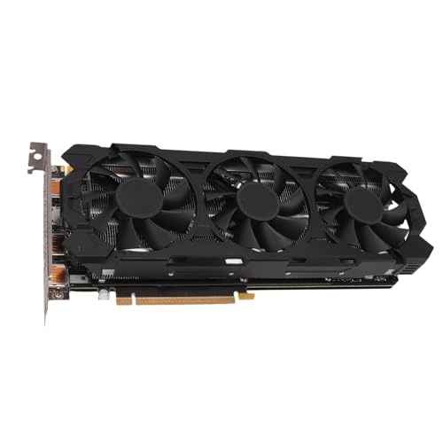 Zunate 1080 Ti Grafikkarten, 11 GB 352 Bit GDDR5X Grafikkarte mit 3 Lüftern, DP HDMI Ausgang, PCI Express 3.0 X16, für PC Gaming von Zunate