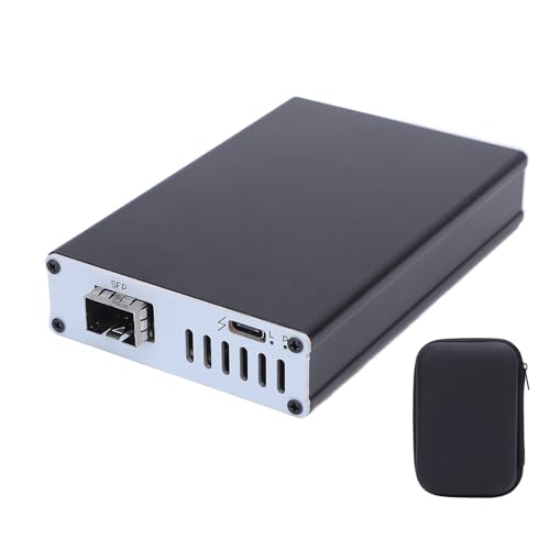 Zunate 10G-Netzwerkkarte, Thunderbolt 3/4 USB4 10 Gbit/s Ethernet-Adapter, Optische SFP-Schnittstelle, Hochgeschwindigkeits-Plug-and-Play, Kompatibel für OS X, für Wins, für Ubuntu von Zunate