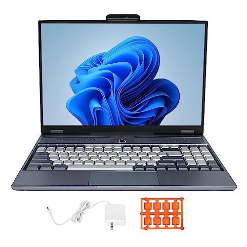Zunate 16 Zoll Laptop, 16 GB RAM, Tragbares Notebook mit 2560 X 1600 Auflösung, Gaming Laptop mit Mechanischer Tastatur, Fingerabdruck Entsperrung, Magnetstecker Kamera von Zunate