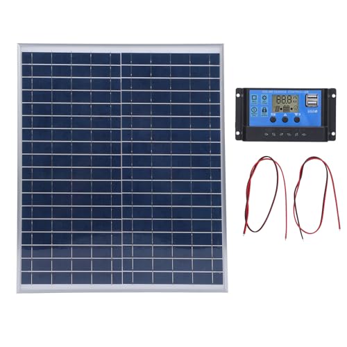 Zunate 20W Solar Panel Kit, Monokristalline Silizium -Solarpanel mit 60A 12 V 24 V Ladung Controller für Autoboot -Wohnmobil Camping Im Freien von Zunate