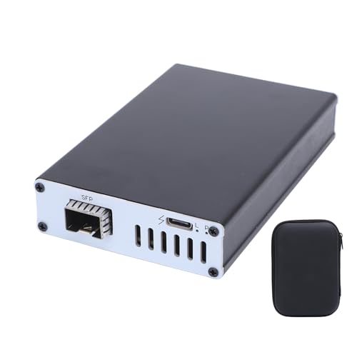 Zunate 25G-Netzwerkkarte, Thunderbolt 3/4 USB4 25G-Netzwerkkarte, Optische SFP-Schnittstelle, Hochgeschwindigkeits-Plug-and-Play, Kompatibel für OS X, für Wins, mit Tragetasche von Zunate