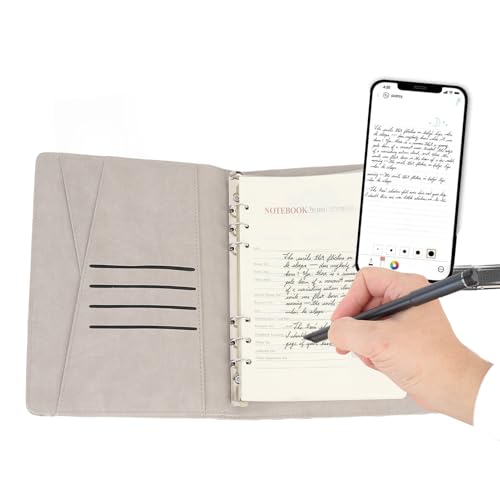 Zunate 3 in 1 Set für Digitale Smart Pen Notizbücher, Echtzeit Digitalisierungssynchronisierung, Konvertierung in Text, BT Digitalnotizbuch mit Smart Pen, Kompatibel mit Android (Black) von Zunate
