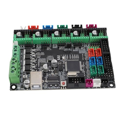 Zunate 3D Drucker Steuerplatine, Marlin Firmware Kompatibel mit Ramps1.4 Stabiler Serienchip für 16U2 Hardware Unterstützt TFT28 TFT70 LCD Displays mit Farbcodierten Terminals für von Zunate
