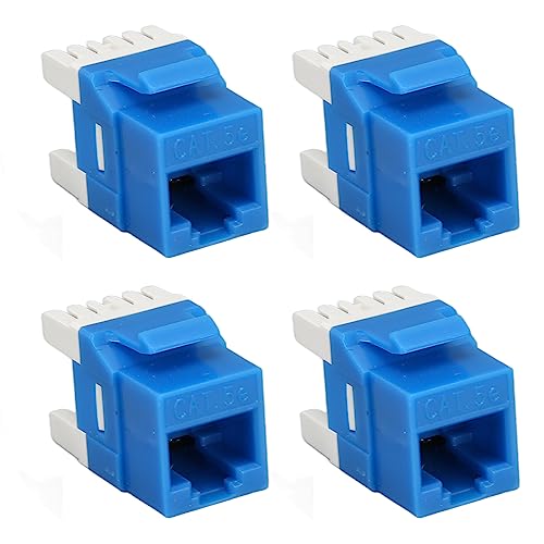 Zunate 50 Stück RJ45 Cat5e Netzwerkmodul-Stecker, Stabile Übertragung, Zuverlässiges Material, Breite Verwendung, Anti-Interferenz, Multifunktion für Sprache, Heimnetzwerk, Heimwerken von Zunate