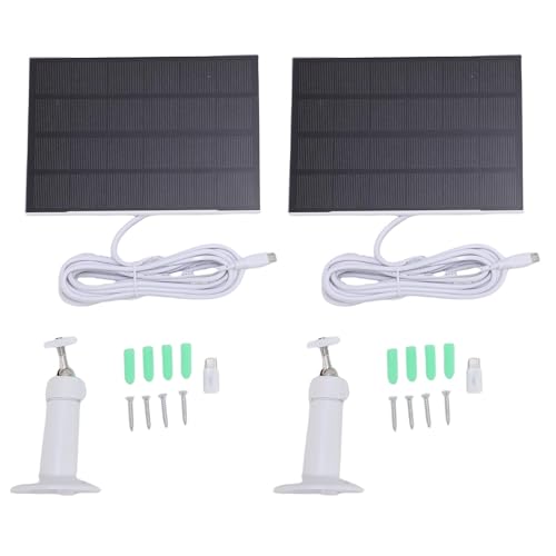 Zunate 8-W-Solarmodul, Monokristallines Solarladegerät mit 360° Verstellbarer Halterung für Wiederaufladbare Akkukamera, Wasserdicht nach IP65, 9.8FT von Zunate