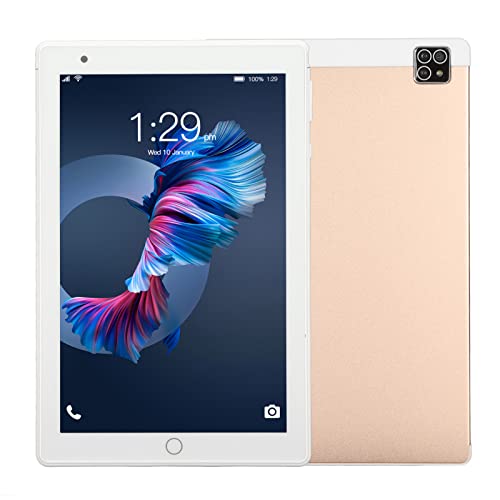 Zunate 8 Zoll Tablet, K10 Gold 8 Zoll für Android 10.0 Tablets, 4 GB RAM 64 GB ROM 8800 MAh Akku Typ C Schnittstelle, Dual Card, WiFi, 2MP 8MP Kamera von Zunate