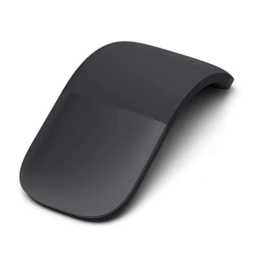 Zunate Bluetooth Arc Touch Maus, Ergonomische Faltbare Optische Computermaus, Schlanke und Tragbare Reise-Maus für Laptop (Schwarz) von Zunate