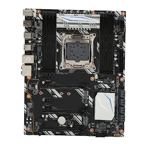 Zunate Computer-Motherboard, X99 D8 LGA2011 V3 V4 ATX-Gaming-Motherboard für PC-Computer, 8 DDR4 256 GB, NVME M.2 WiFi-Steckplatz, SATA3.0, Gigabit-NIC, USB3.0, USB2.0 von Zunate