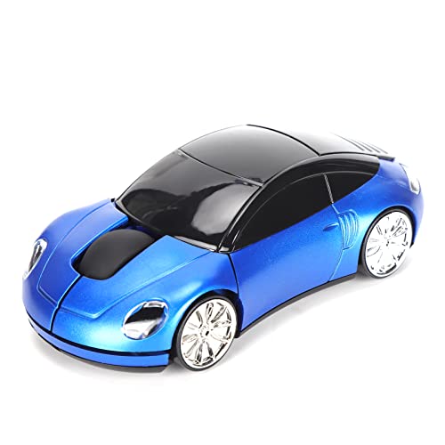 Zunate Drahtlose Maus, 2,4 G -autoförmige Fotoelektrische Mäuse, Unterstützt Intelligente Energiespartechnologie, Ergonomisches Design, für Spiele, Büro (Blau) von Zunate