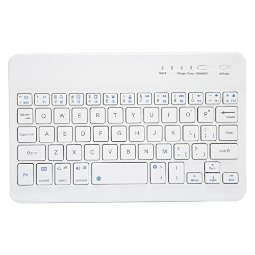 Zunate Drahtlose Tastatur, 7 Zoll Ultra Slim -Tastatur Aluminiumlegierung Schere Füße Design Bluetooth 3.0 Tastatur für Android, für IOS, für Windows von Zunate