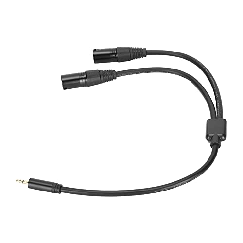 Zunate Dual Male XLR auf 3,5 Mm Y-Splitter Kabel, XLR Male auf 1/8 Zoll Miniklinke Stereo Aux Interconnect Audio Mikrofon Anschlusskabel - 1,6 Fuß Micro von Zunate