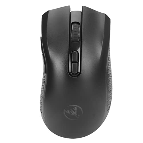 Zunate Ergonomische Kabellose Maus, RGB-Hintergrundbeleuchtung, Einstellbare DPI mit 2,4-G-USB-Empfänger, für Home-Office-Reisen (Black) von Zunate